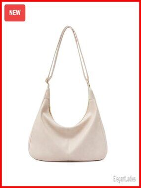 Foldable Vegan Leather Slouchy Tote Hobo Shoulder Handbag Crossbody
